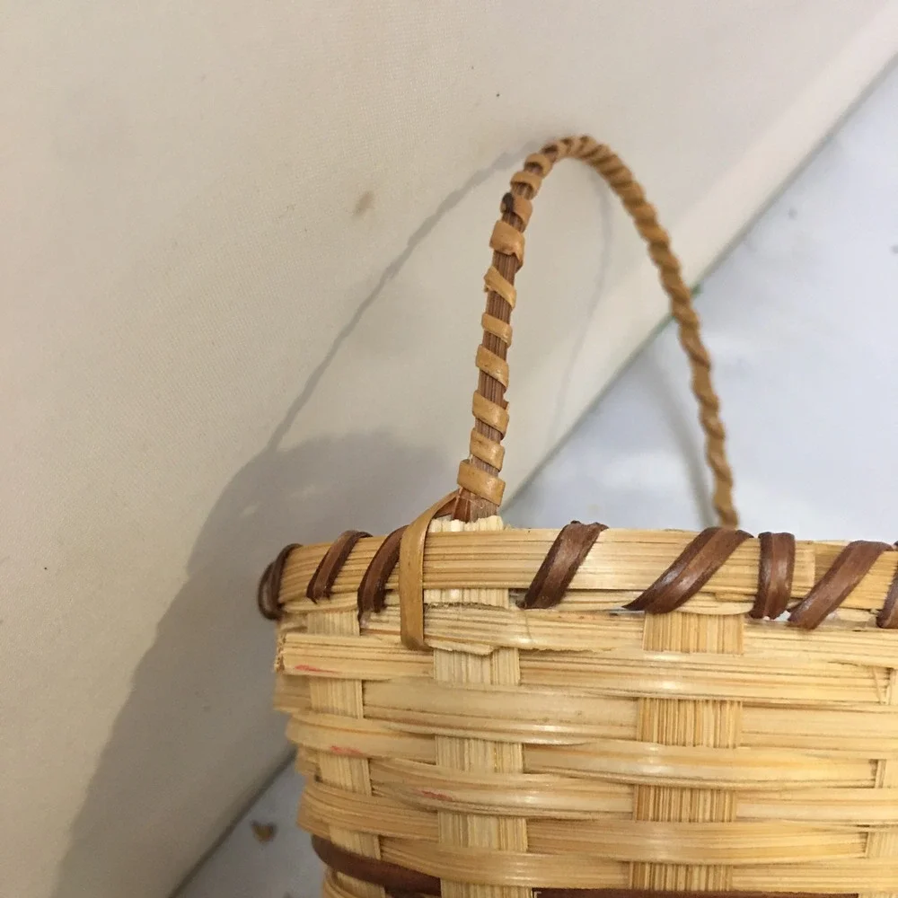Miniature Woven Basket Unisex OS Tan Philippines Boho Decor Cottagecore